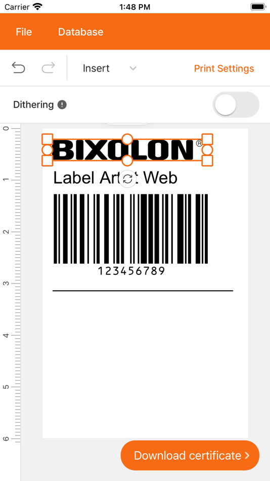 #3. Label Artist Web (iOS) Ved: BIXOLON CO.,LTD.