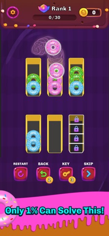 ColorDonut Sort Puzzle Game iPhone screenshot