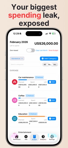Easy Expense and Budget iPhone screenshot