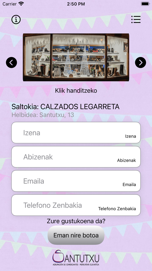 #7. Concurso Escaparates Santutxu (iOS) By: Apporta Valor