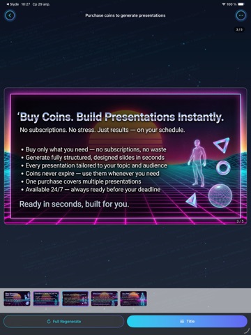 Slyde — AI Presentations iPad screenshot