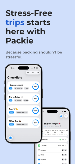 Packing List Checklist: Packie Screenshot 2 of 7