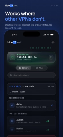 hideip.net: VPN & VLESS Client Screenshot 1 of 7