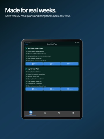 Portions Meal Planner iPad screenshot