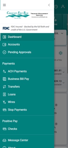 CFB Treasury Services Screenshot 2 of 3