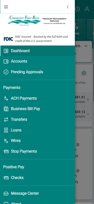 CFB Treasury Services Screenshot 2 of 3