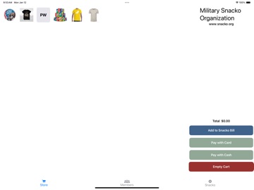 Snacko Register app screenshot