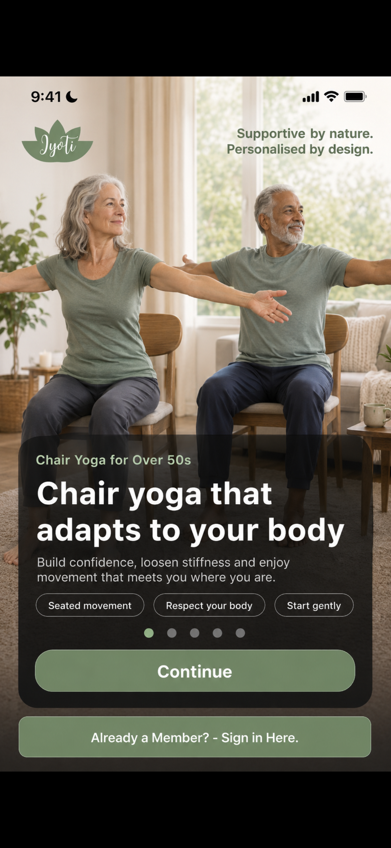 Jyoti: Gentle Yoga Over 50s screenshot 5