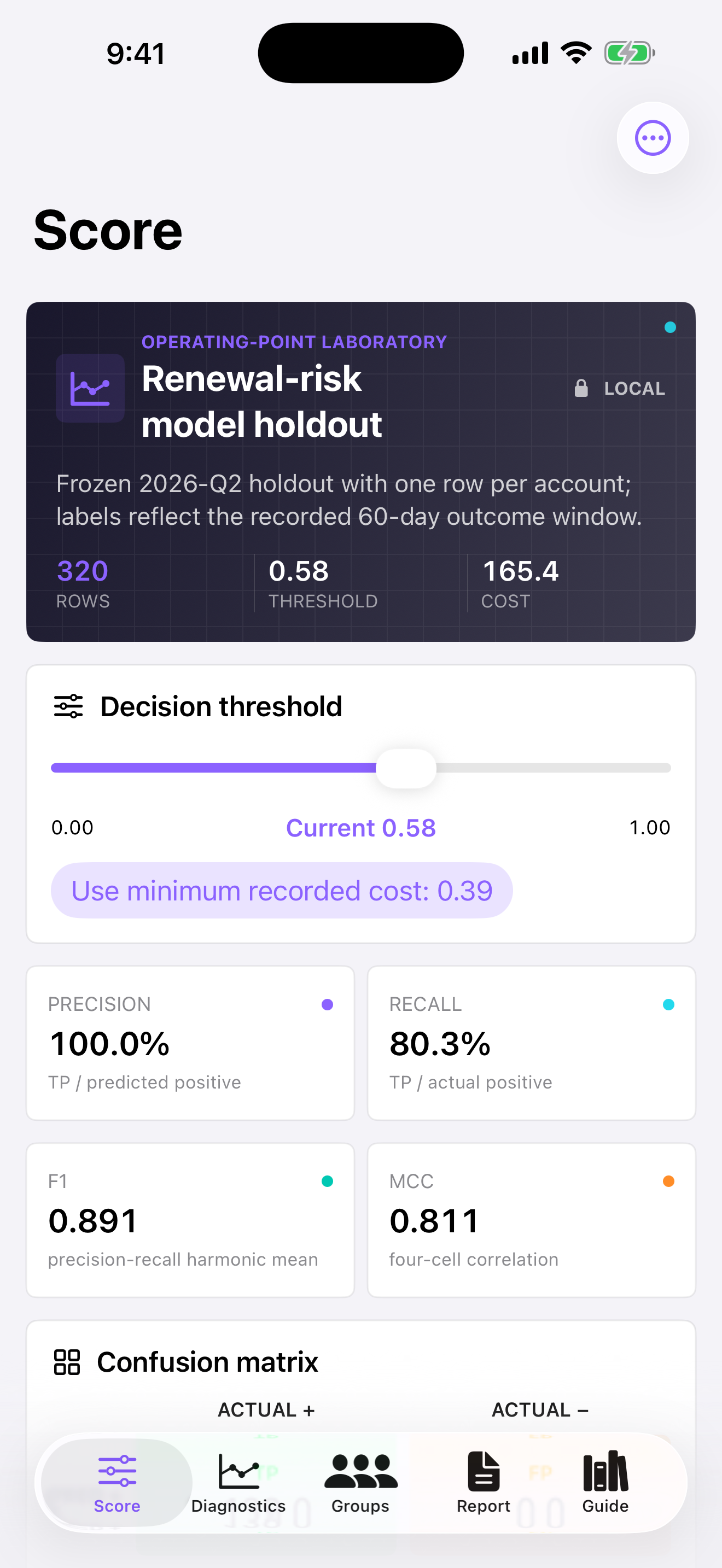 Scoreplane: Model Eval screenshot 1 of 4
