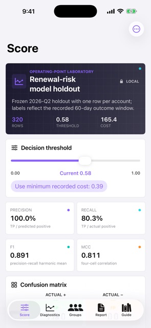 Scoreplane: Model Eval screenshot 1