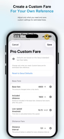 Flow Taxi: Fare Meter Screenshot 3 of 7