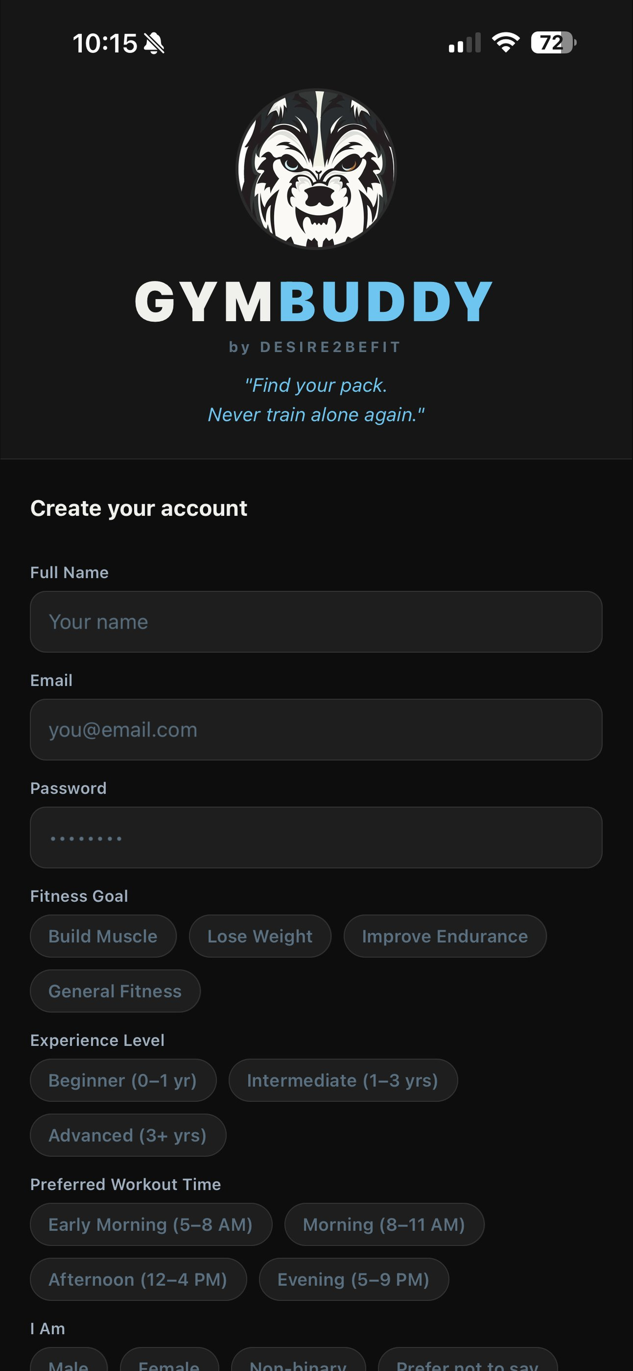 GymBuddy by Desire2BeFit screenshot 3