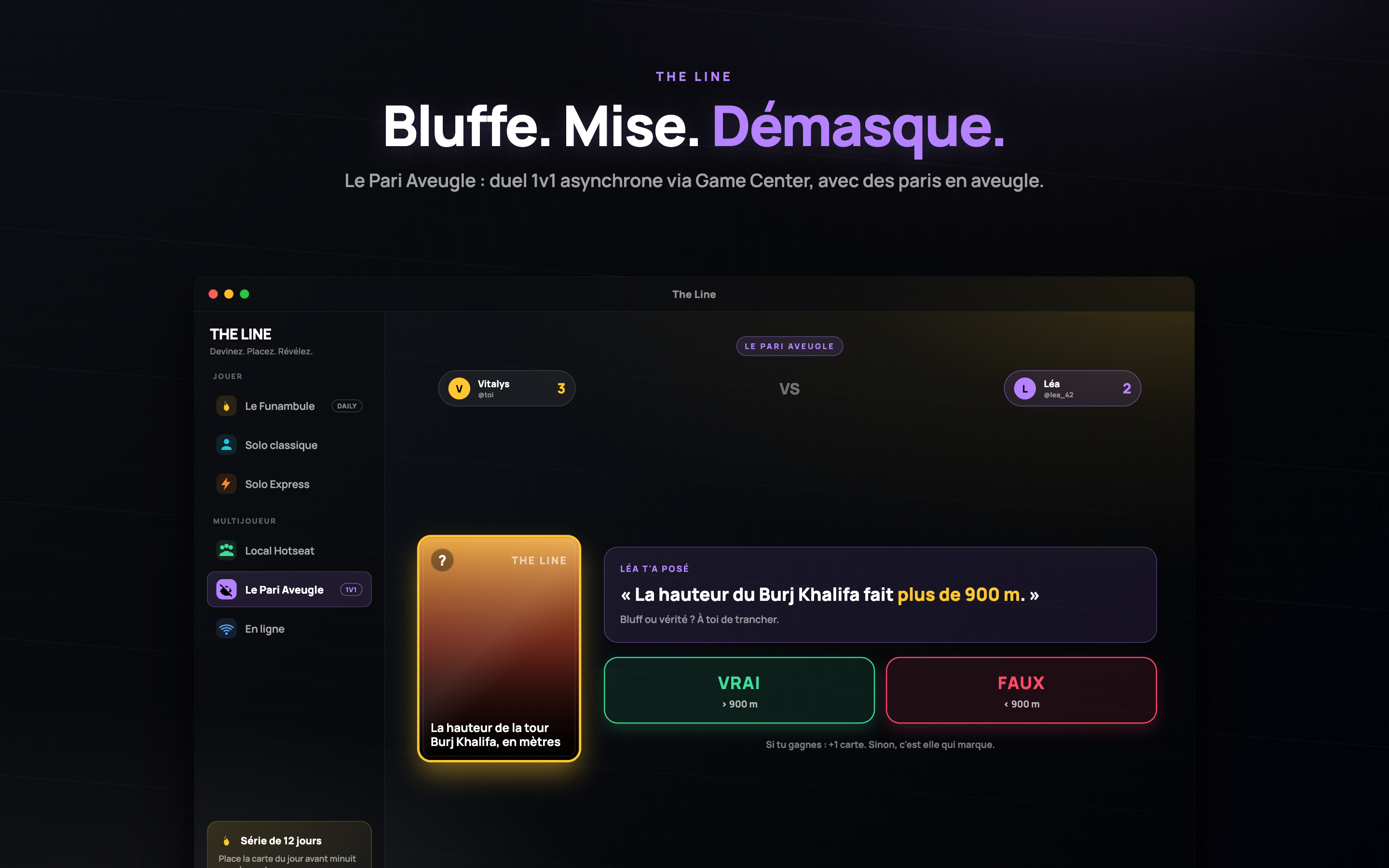 The Line - jeu timeline