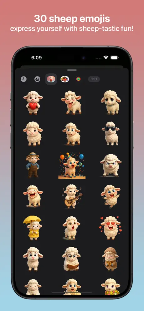 Sheep Emojis 绵羊表情贴纸应用截图