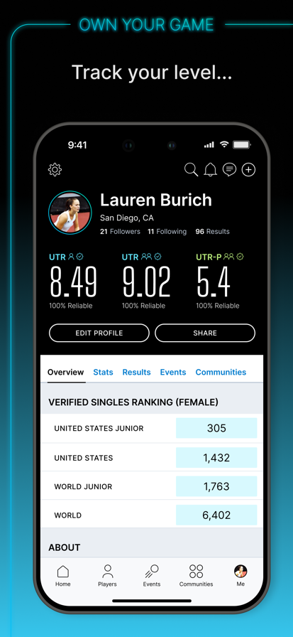 UTR Sports Screenshots