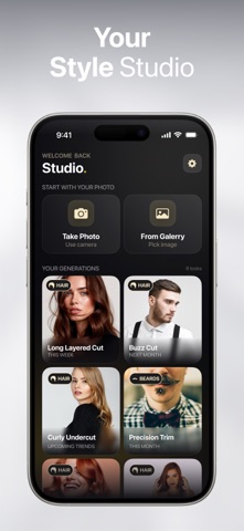 Hairstyle Try On: Haircut AI iPhone screenshot