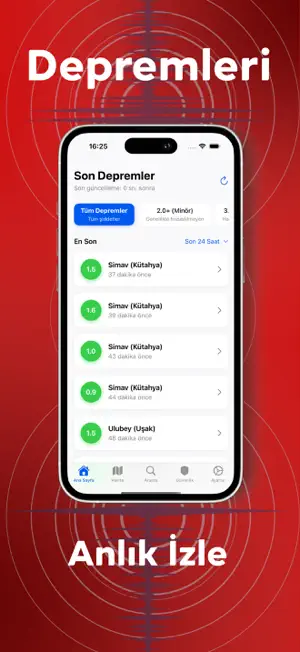 Depremix - Anlık Deprem Uyarı screenshot 1