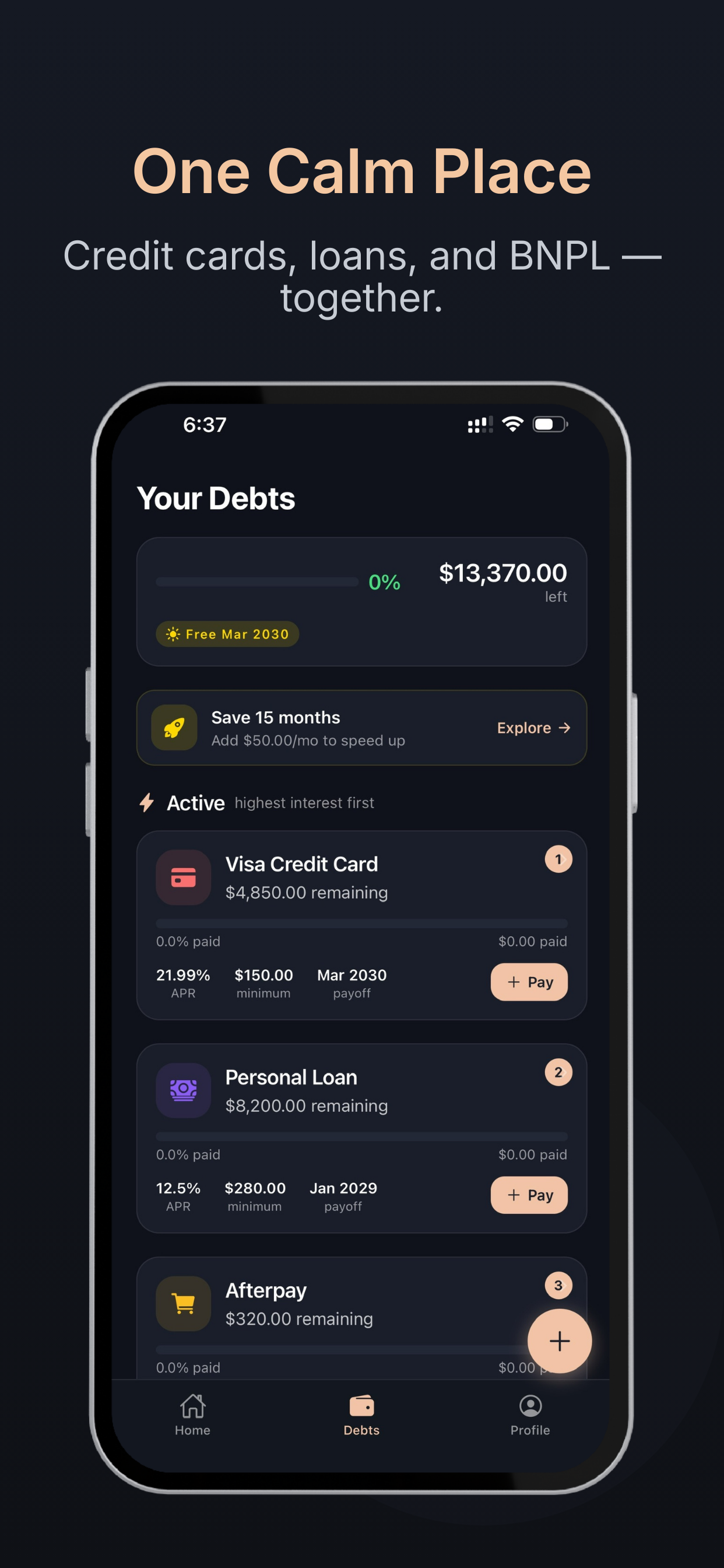 RAYN: Calm Debt Tracker