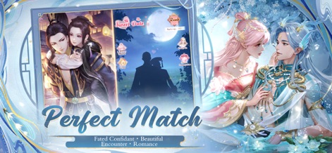 Legend of the Phoenix - Players navigate strategic romantic relationships through the "Sweet Date" interface, selecting from various fated partners presented in elegant visual styles.