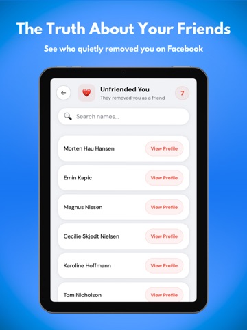 UnfriendCheck: Who Deleted Me iPad screenshot