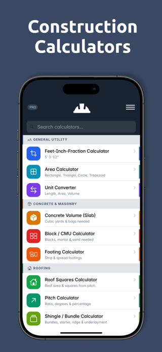 Helike Construction Calculator Screenshot 1 of 4