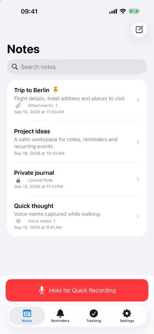 TapTrace: Notes & Reminders screenshot 1