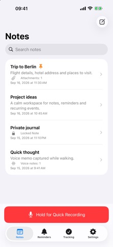 TapTrace: Notes & Reminders App Store preview screenshot 1
