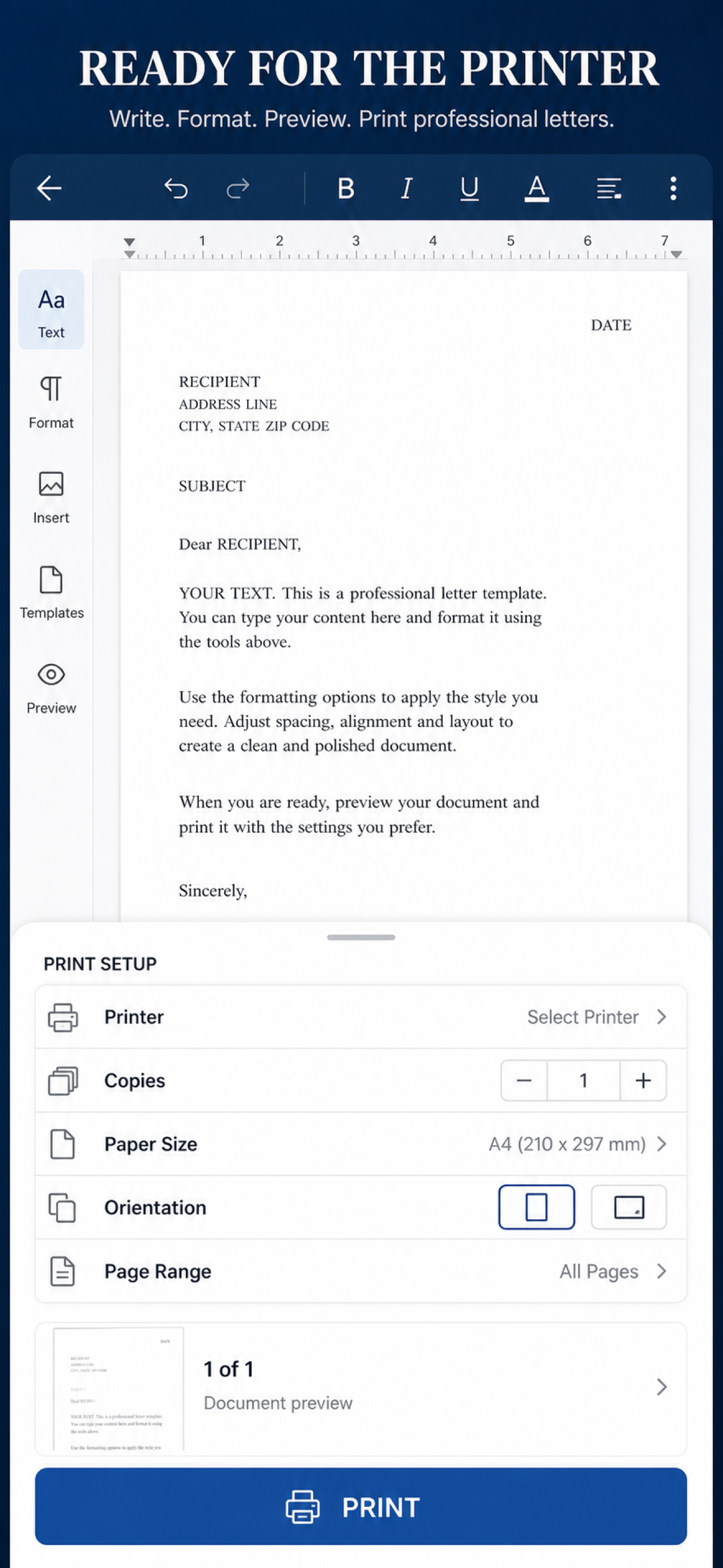Letter Printer: Write & PDF screenshot 7