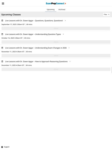 ExamPrepConnect iPad screenshot