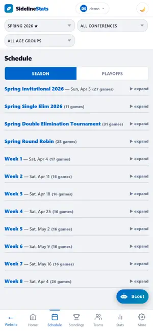 SidelineStats - Youth Sports screenshot 2