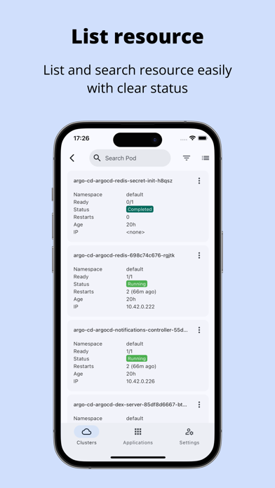 Kubeterm - Kubernetes client Screenshot