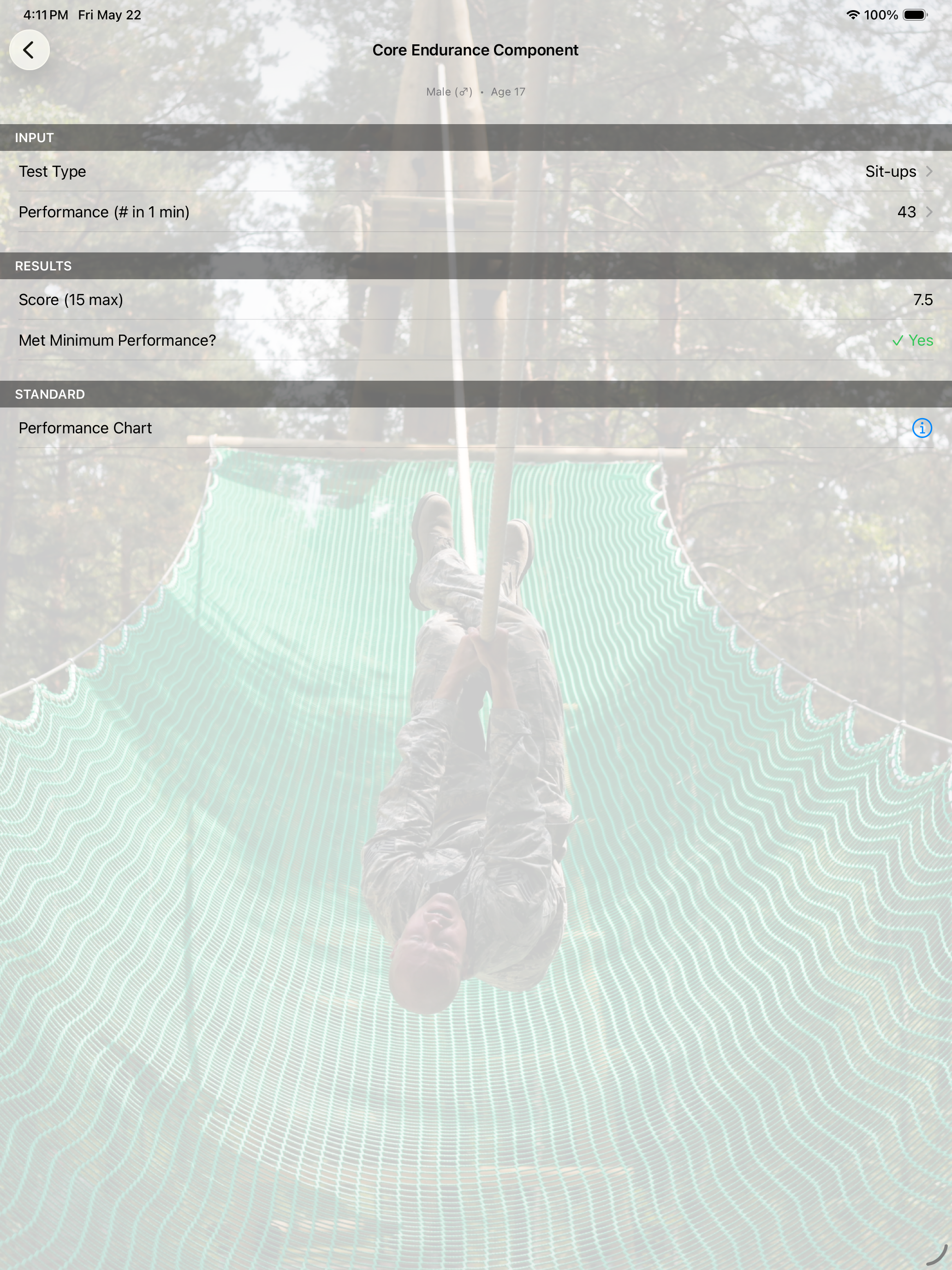 AF Fitness Assessment