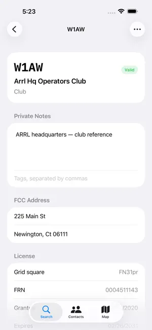 HamFinder screenshot 2