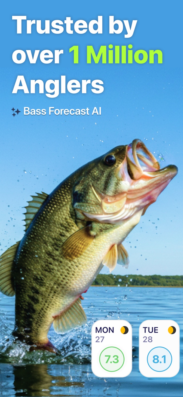 BassForecast: Bass Fishing App iphone screenshot 1