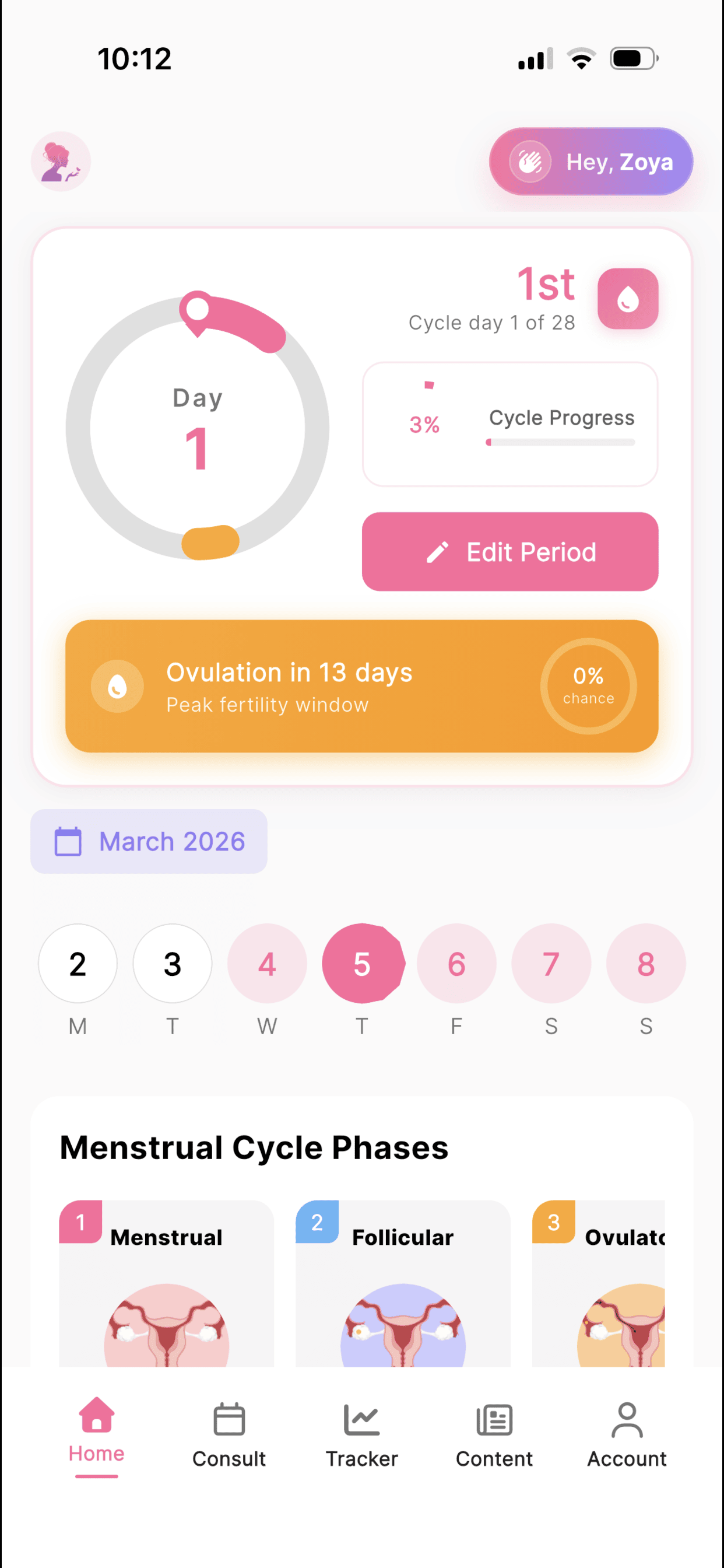 Elsa Woman: Period tracker