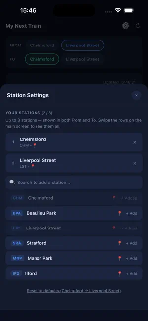 My Next Train — Live Times screenshot 2