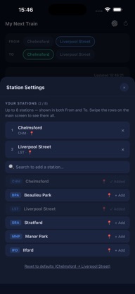 My Next Train — Live Times screenshot 2