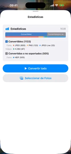 Captura de pantalla de PixShrink - HEIF Conv. en iPhone 2
