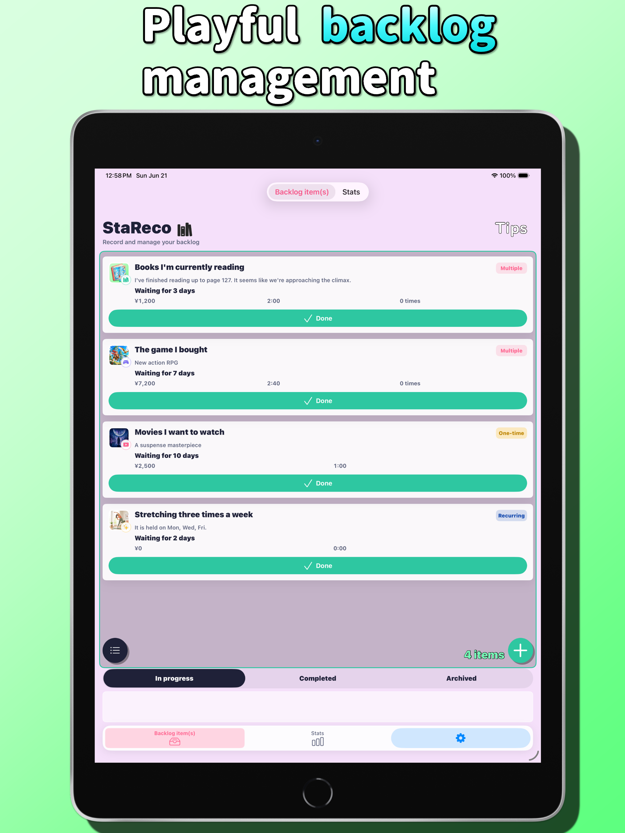 StaReco -  Grow backlog screenshot 7
