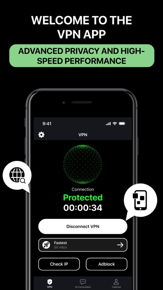 #1. Udef - VPN & Adblock & AI Chat (iOS) 来自: VIP TEL TOV