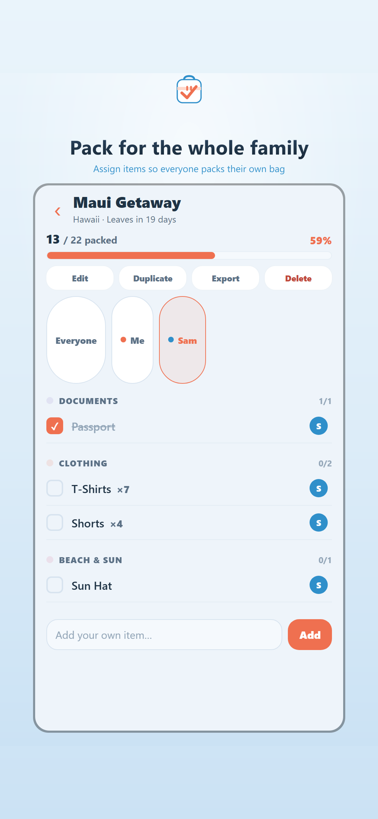 Packing List: Trip Checklist screenshot 5
