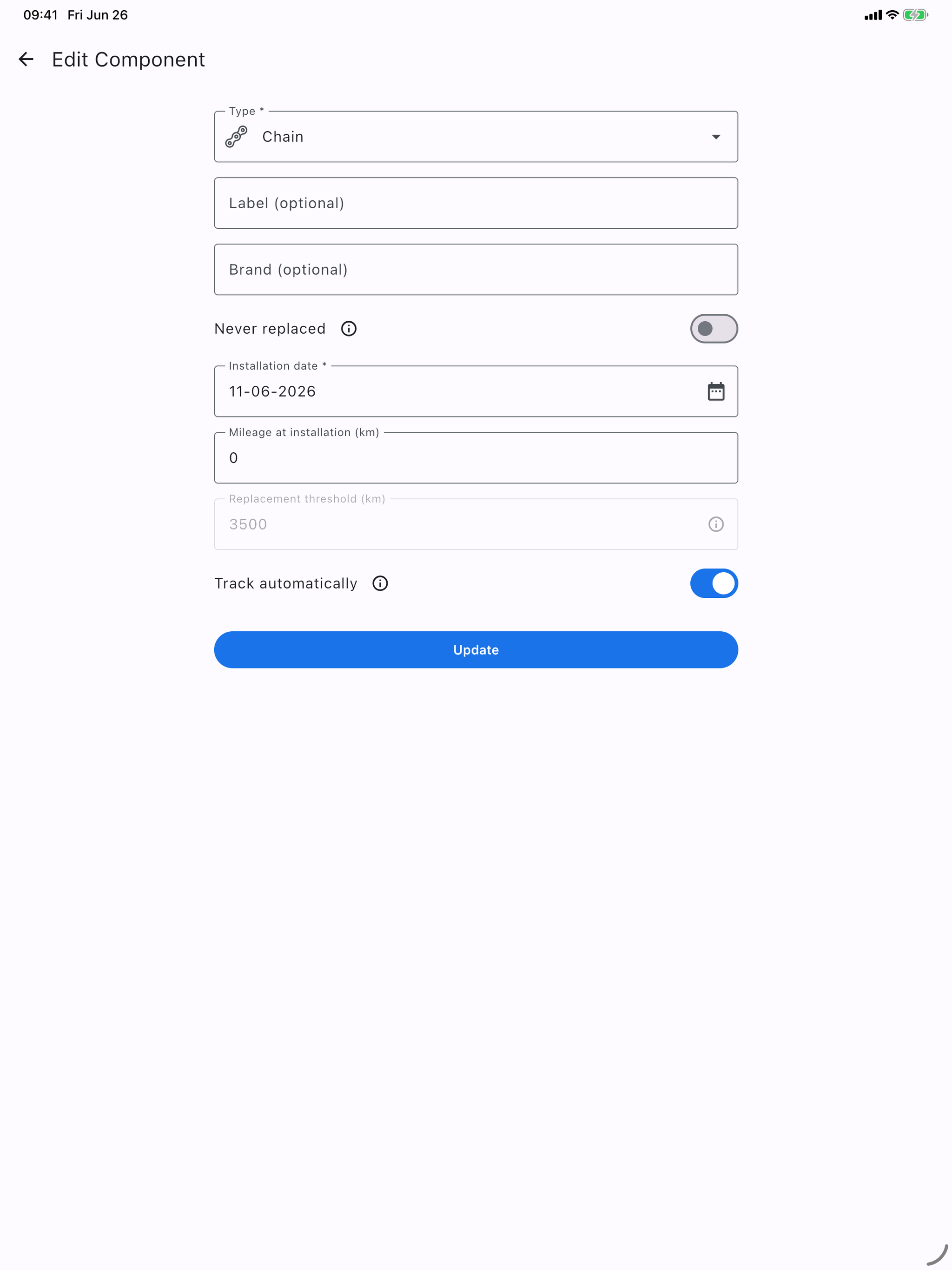 Bike Gear Tracker: Maintenance
