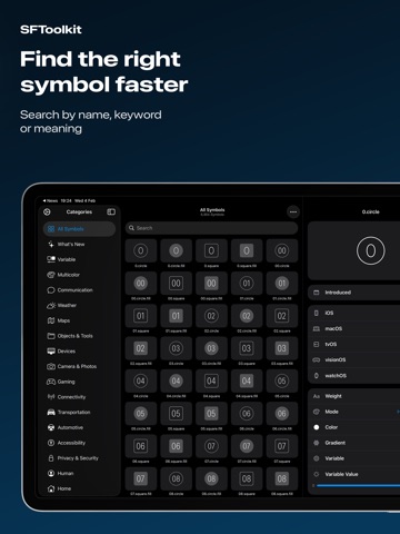 SFToolkit: SF Symbols Browser iPad screenshot