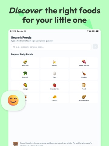 Benny Bites - Baby Food Guide iPad screenshot