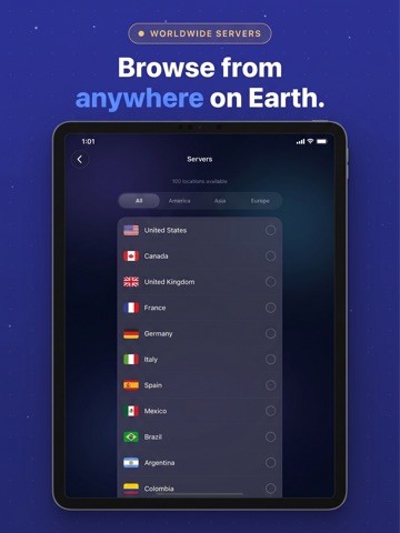VPN -  VON Proxy Super iPad screenshot 4