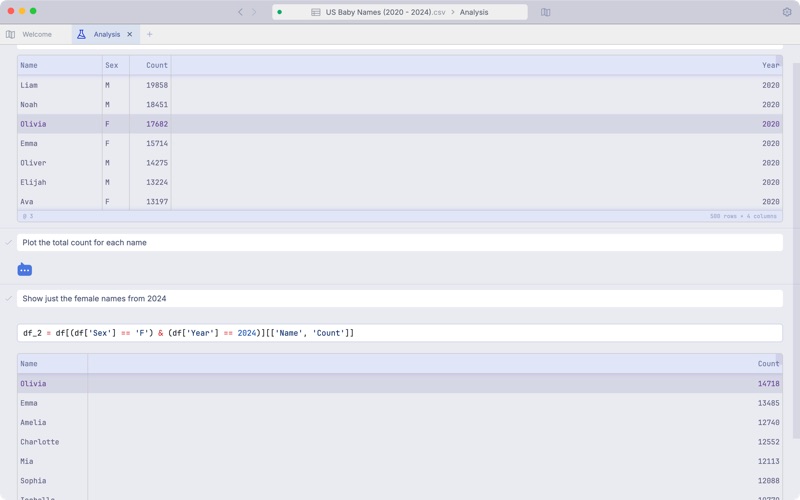 Tabulair screenshot