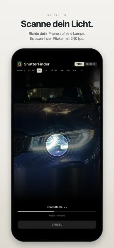 ShutterFinder: Flicker Meter screenshot 1 of 3