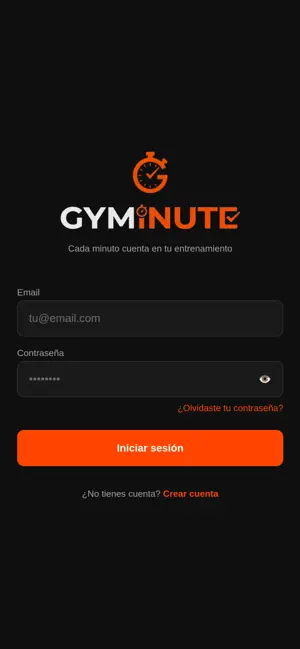 Gyminute: Registro de entreno screenshot 1