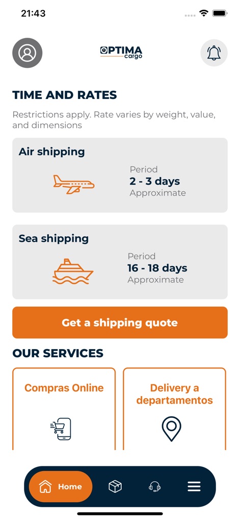 Óptima Cargo - App de Compras | MWM