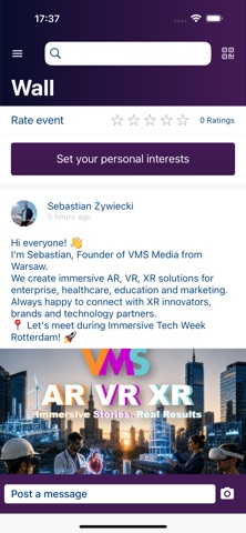 Immersive Tech Week 2026 iPhone screenshot